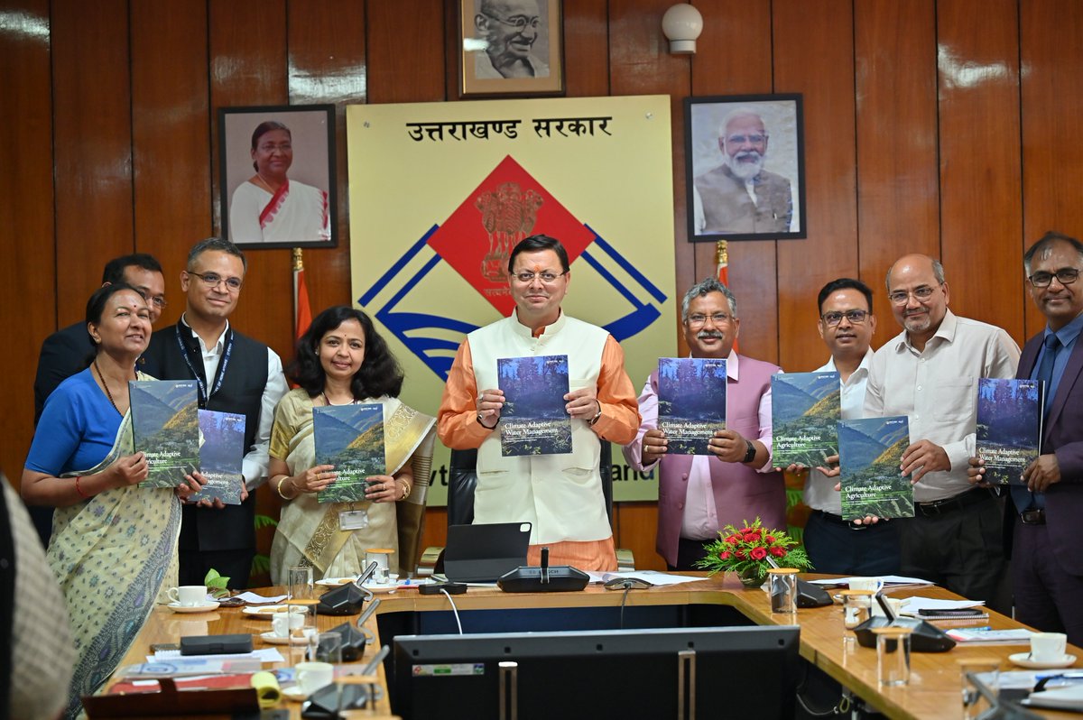 So honoured to share .<a href="/PrinSciAdvOff/">Office of Principal Scientific Adviser to the GoI</a> AGNIi Technology Advisory Notes, from our partnership with .<a href="/ucostdehradun/">ucost</a> on Indian #innovation for #climate-#adaptive #agri and #water management, with Hon'ble CM Uttarakhand Sh Pushkar Singh Dhami .<a href="/pushkardhami/">Pushkar Singh Dhami</a> today at the <a href="/ukcmo/">CM Office Uttarakhand</a>. 1/4