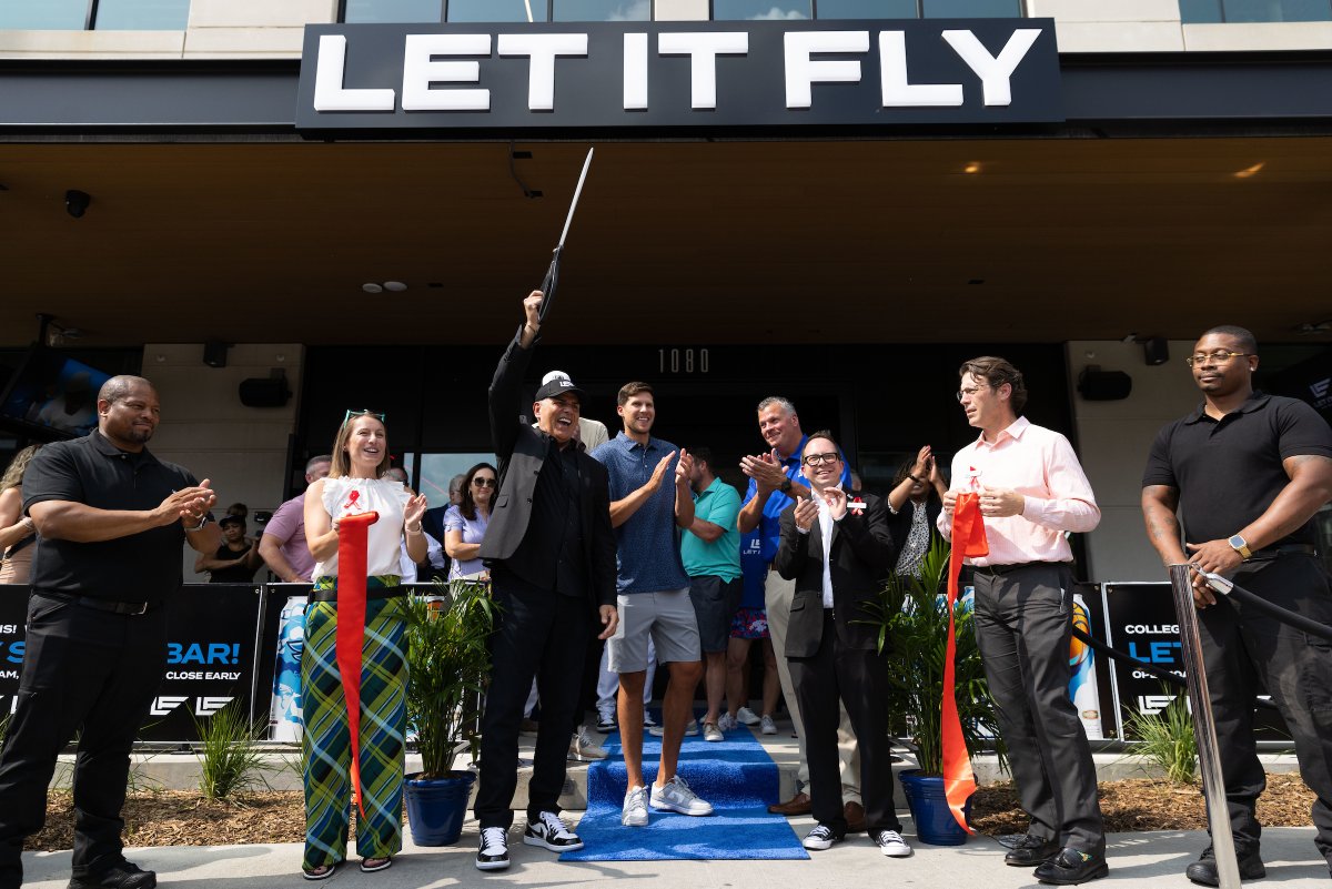 Have you been downtown for the CWS? You must check out the newest Sports Bar, @LetitFlyOmaha, in the Capitol District. I had the opportunity to cut the ribbon w/ Al Lopez, Mike Miller, Greg McDermott, and Doug McDermott on this awesome bar & restaurant.  #LetItFly #RibbonCutting
