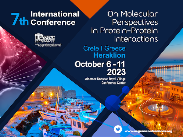 AegeanConf's tweet photo. Submit your abstract by July 15th to the 7th Int'l Conference on #Molecular Perspectives on #Protein-Protein Interactions in #Heraklion #Crete, #Greece from Oct. 6-11, 2023 #proteinprotein Register today and save 200 EUR. #recombinanttherapeutics #therapeutics #cellreplication https://t.co/s1wPd2evuI