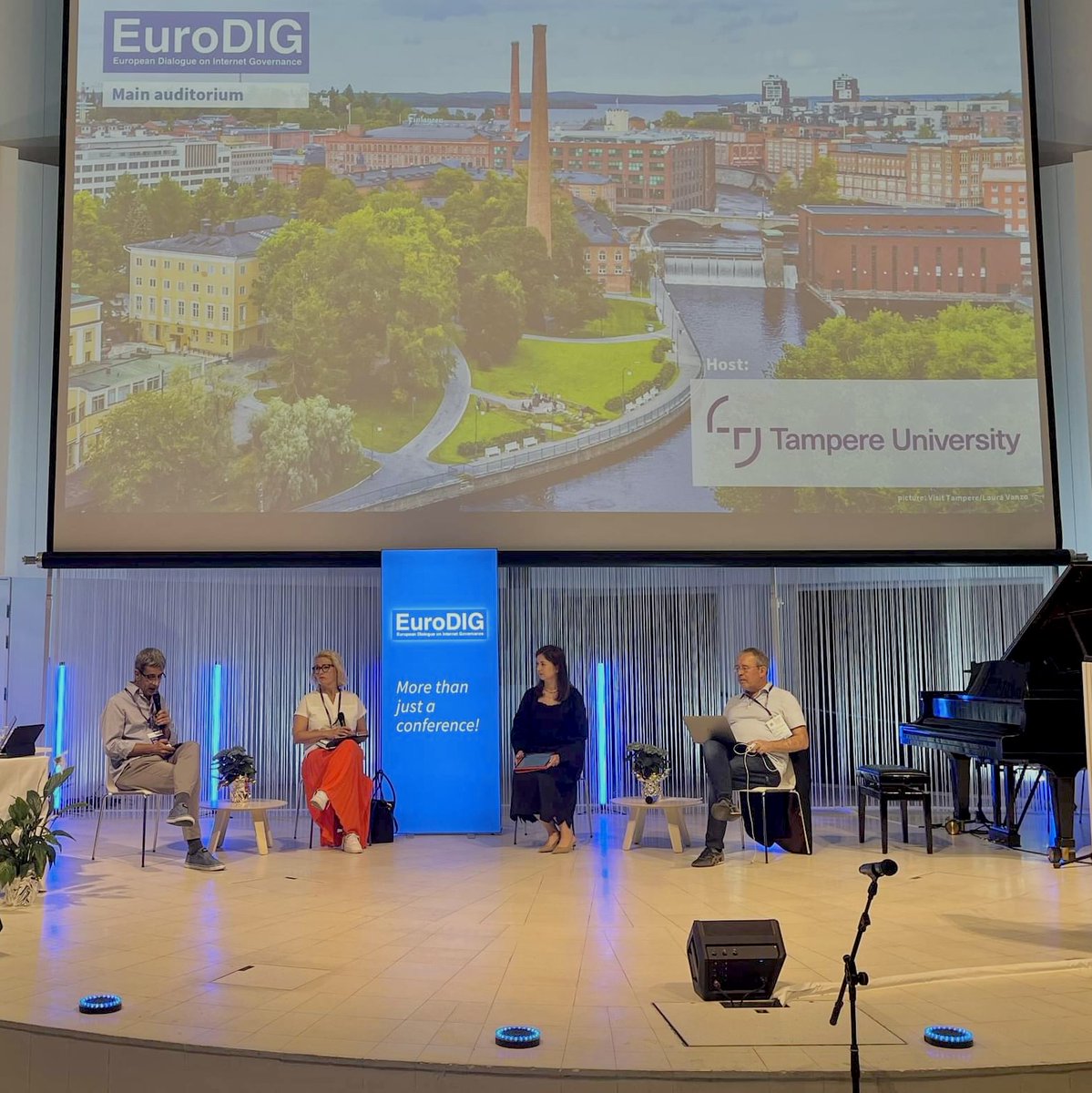 Today our team member, @DusanStojicevic, moderated a session at @EuroDIG on the relationship between internet and geopolitics of war. We discussed challenges of maintaining internet neutrality in chaos and were honored to have key participants share their insights. #EuroDIG2023