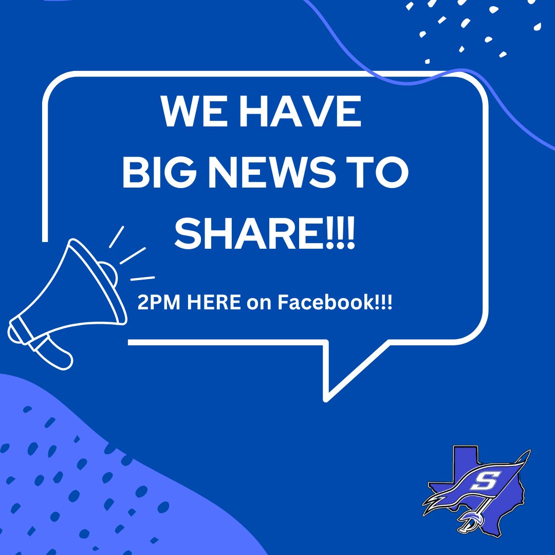 Visit our page at 2 PM today! We have exciting news to share!!! #PirateNation