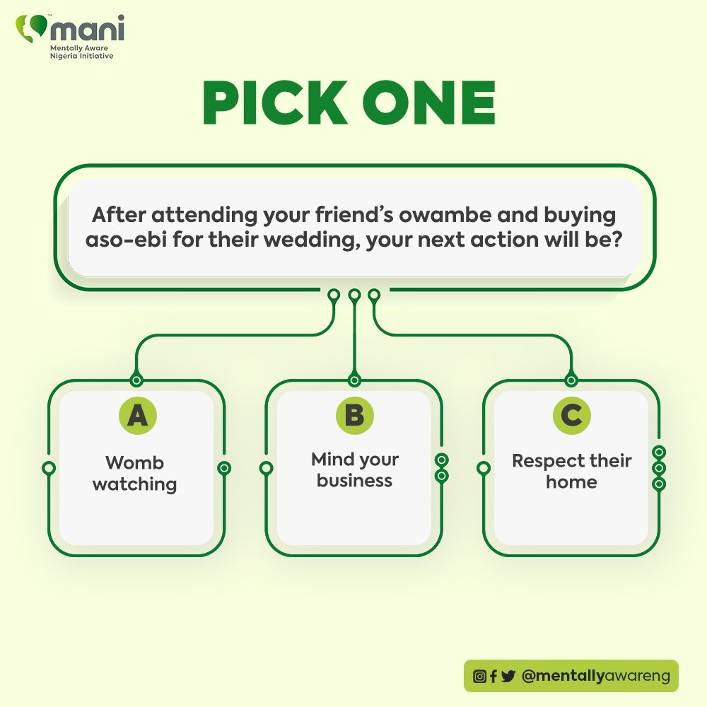 #PickOne and share with us

#PickOne
#MentalHealth
#mentallyawareng