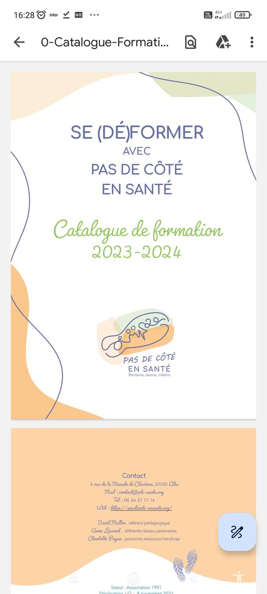 Notre premier catalogue de formation #communiquer#participer # évaluer#conter. On vous attend. Venez !  pasdecote-ensante.org