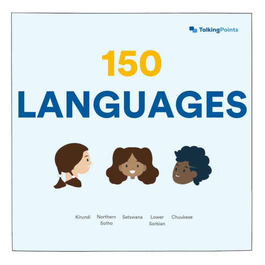 We’ve reached another milestone in the TalkingPoints journey…you can now communicate with families in 150 languages! 🤩 #edequity #familyengagement #kirundi #northernsotho #setswana #chuukese #sorbian #southafrica #germany #centralafrica #pacificislands