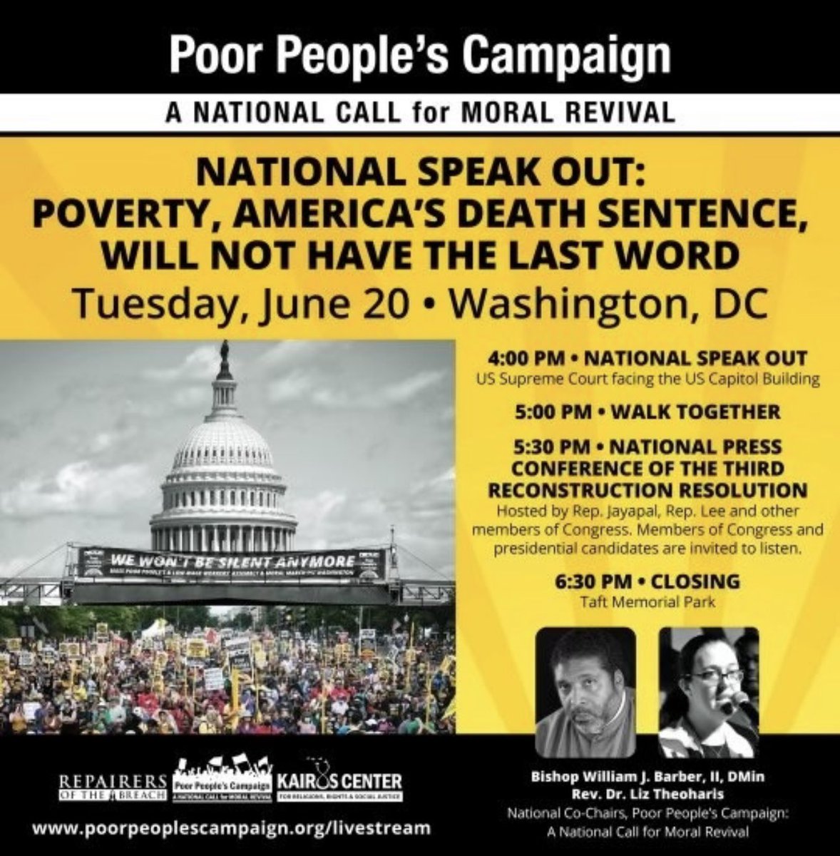 EmileeMSPPC2022's tweet image. We won’t be silent as hundreds of thousands of Americans are being kicked off of Medicaid. In America, poverty is a death sentence and we won&apos;t be silent anymore. #DeathByPoverty 

Join the @UniteThePoor livestream TODAY at 4PM ET for a National Speakout.