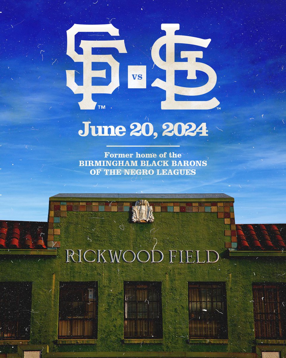 Rickwood Field, the oldest professional ballpark in the United States and former home of the Birmingham Black Barons of the Negro Leagues, will host a regular season game between the @Cardinals and @SFGiants on June 20, 2024.