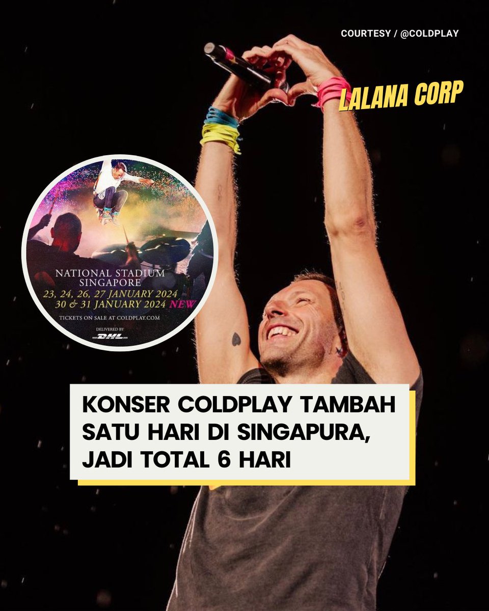 lalanacorp's tweet image. Sampe gabisa berkata-kata lagi, kurang 1 hari jadi seminggu nih? 😅
-
#LLNCORP #coldplay