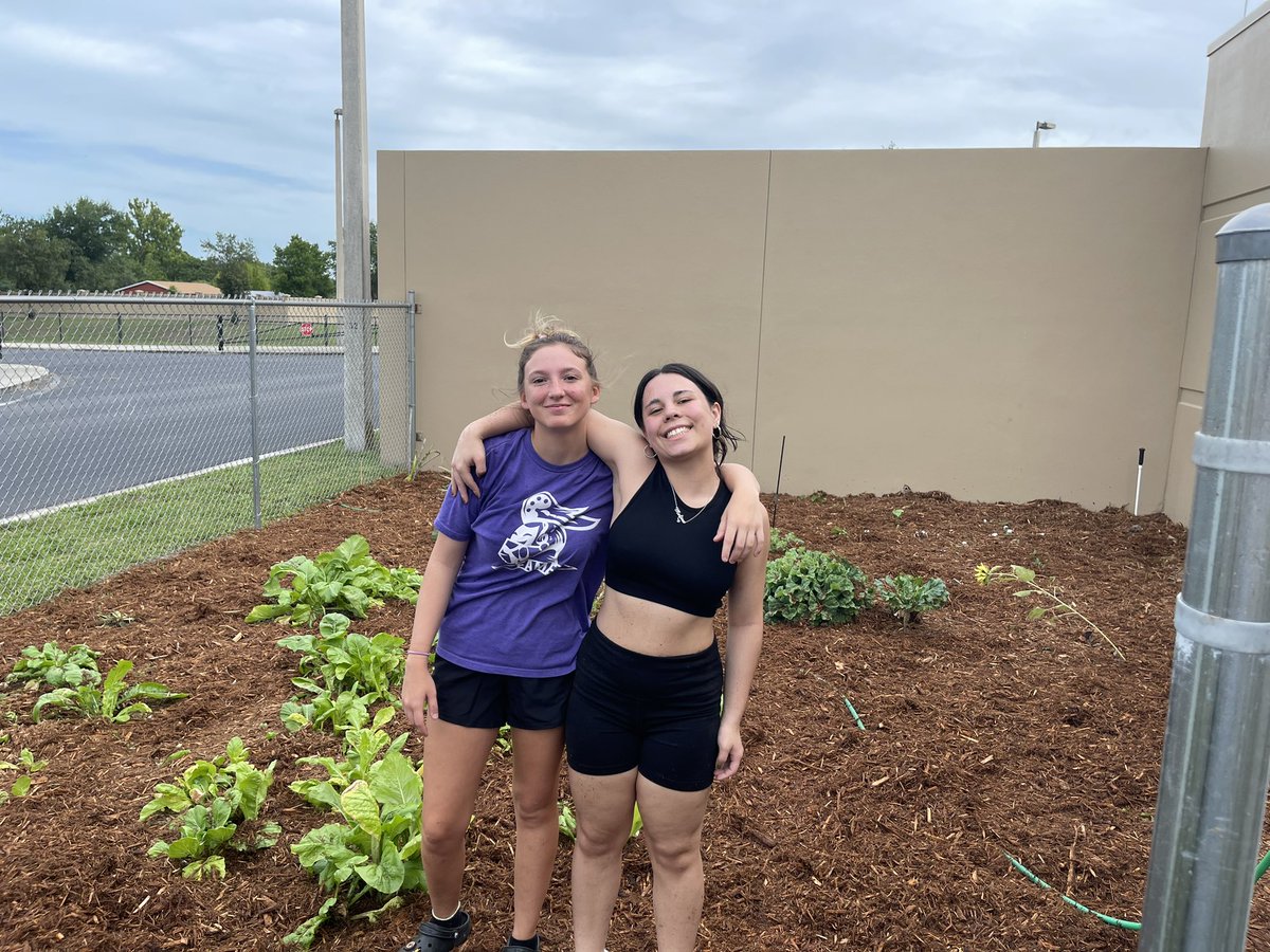 Great job mulching and tending to the garden on this hot summer day chefs.