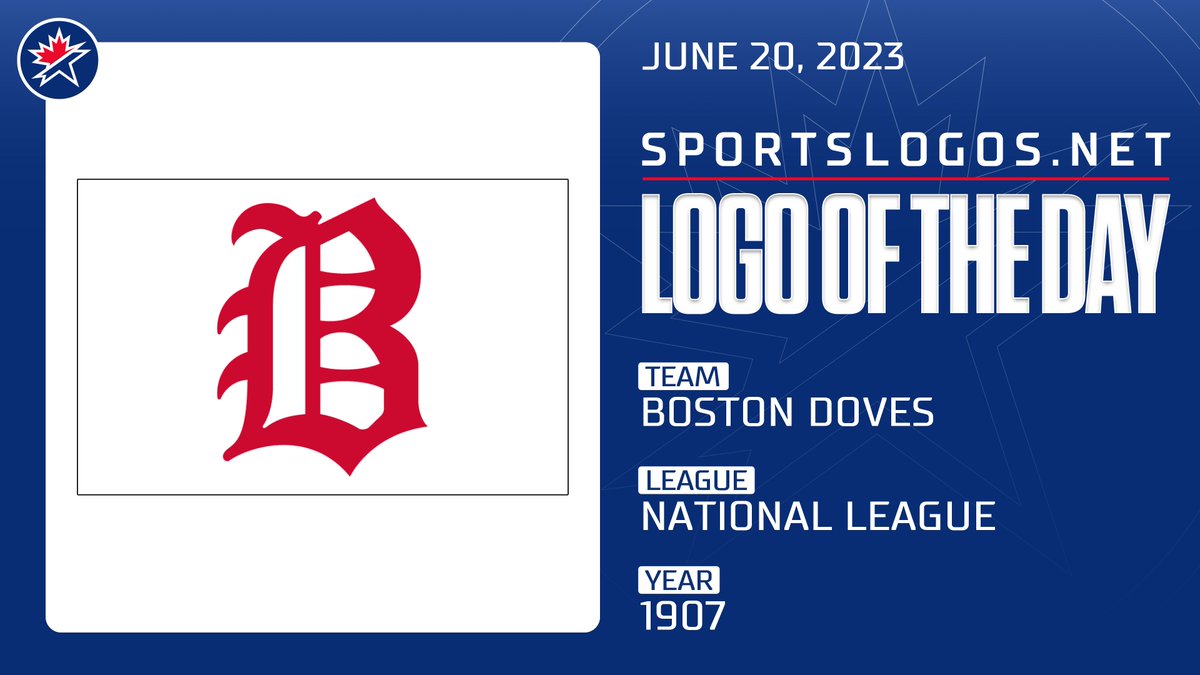 #LogoOfTheDay - June 20, 2023:

Boston Doves Jersey (National League) circa 1907

 See it on the site here: sportslogos.net/logos/view/146…