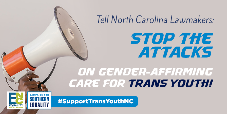 SouthernEqual's tweet photo. This is a critical week in NC, where lawmakers are considering a slate of anti-transgender legislation, including multiple bills that would restrict gender affirming healthcare for transgender young people. Rush a message demanding they vote no: https://t.co/Nh1XAf1ipN #NCisReady https://t.co/JdTDolRtcI