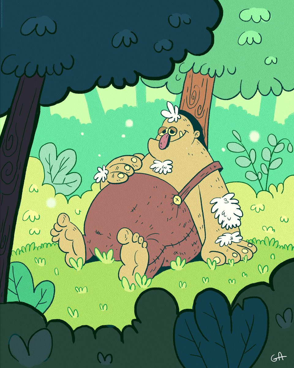 Forest troll relaxing

#cartoon #digitalart #krita #tolkien #medievalfantasy #cartoonart