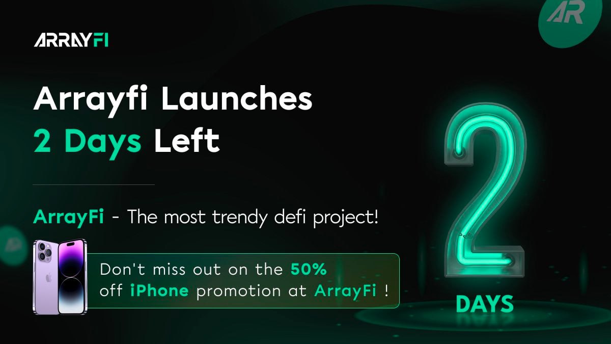 $30 || 435.000 || 24 hours

- RT this & 

RT, Like + Comment something nice on @Array_Protocol📌

__________

🚀🚀ArrayFi is ready to launch in 𝐣𝐮𝐬𝐭 2️⃣ 𝐝𝐚𝐲𝐬! 
𝐒𝐢𝐠𝐧 𝐮𝐩 & 𝐣𝐨𝐢𝐧 𝐡𝐞𝐫𝐞: arrayfi.tech

Don't miss out on our limited-time offer - a whopping…