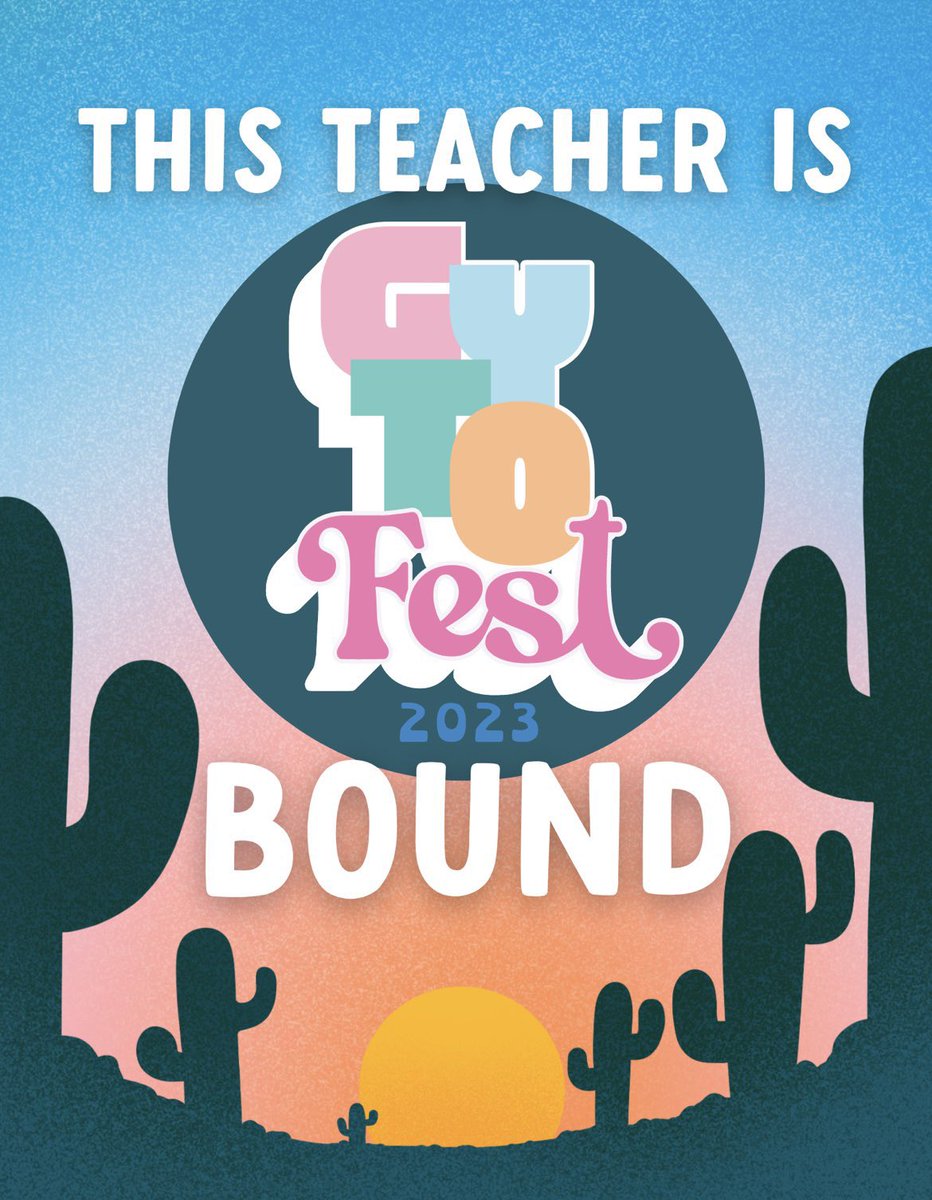 Cannot wait to learn some amazing things I can bring back to my classroom and my campus!! #GYTOBound