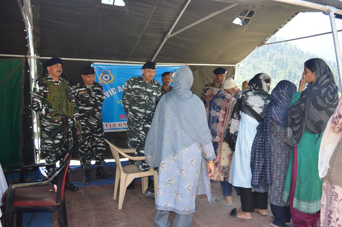 118bncrpf's tweet photo. A free medical camp under the civic action program was organised by 118 Bn at Vill-Kulan, wherein free medical consultation, treatment &amp; medicine were distributed to 264 people of nearby villages. https://t.co/zhvb4XghB5