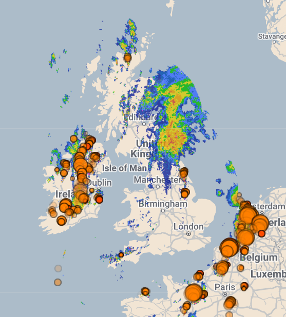UK Thunderstorm Updates on Twitter "Here's the lightning map for this