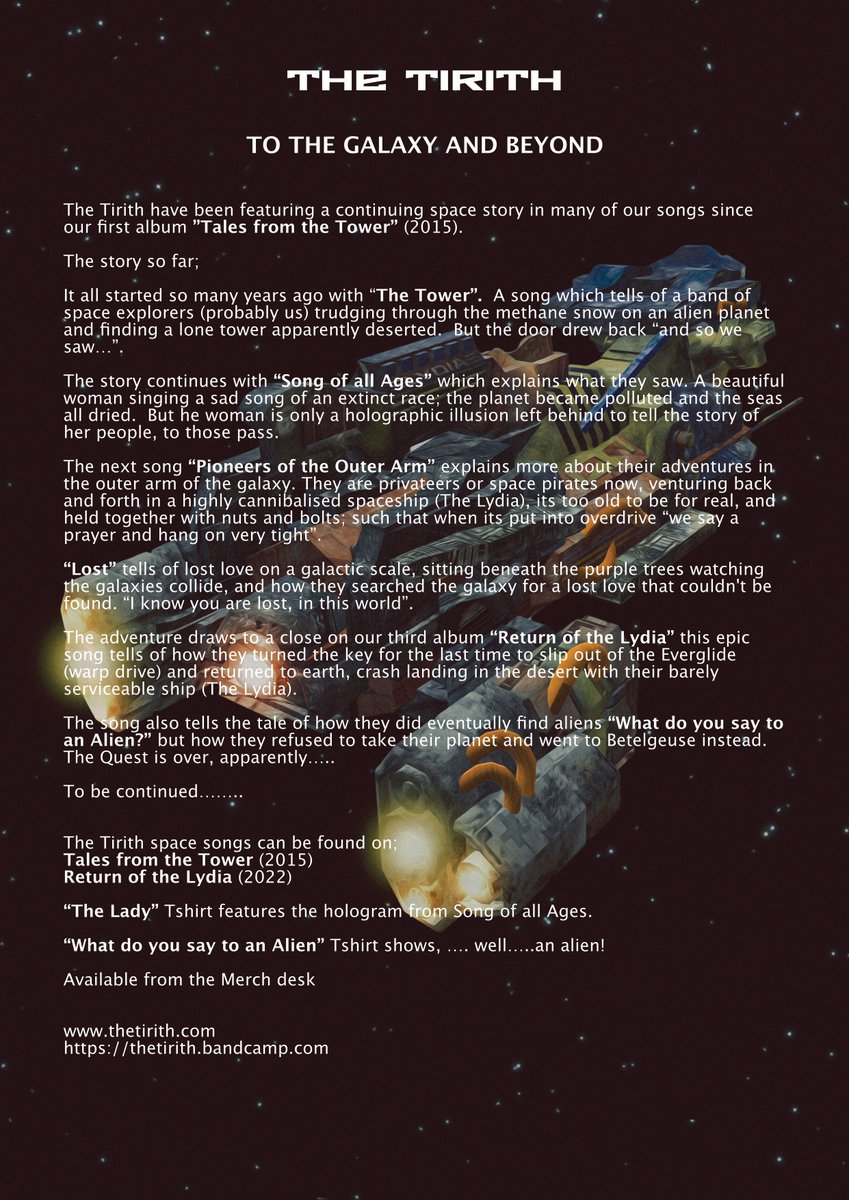 We prepared a handout about our space songs for Sonic Rock Solstice, we thought you might like to see it  #progrock