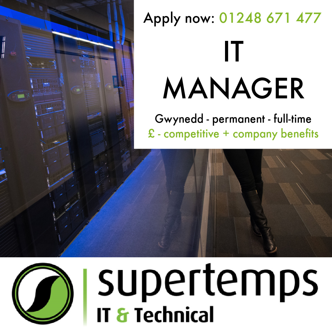 We have an exciting role for an experienced individual to join a Global IT Management Team.

▶️ bit.ly/3VKfZDK
📞 01248 671 477 
📧 bangor@supertemps.co.uk 

#NorthWalesJobs #Hiring #ApplyNow #GwyneddJobs #ITJobs #TechnicalJobs