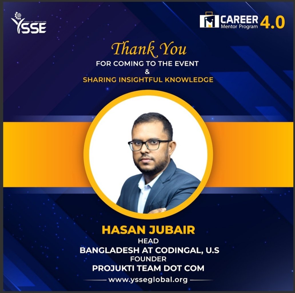 YSSEGLOBAL's tweet photo. A big thank you to our incredible guest Hasan Jubair sir, for conducting an enlightening session on Professional Photo Editing With Photoshop.
We are immensely grateful for your time and dedication to sharing your invaluable knowledge with our community.
#CMP2023
#YSSE
#CMP_4 https://t.co/Jg1LZhJA9a