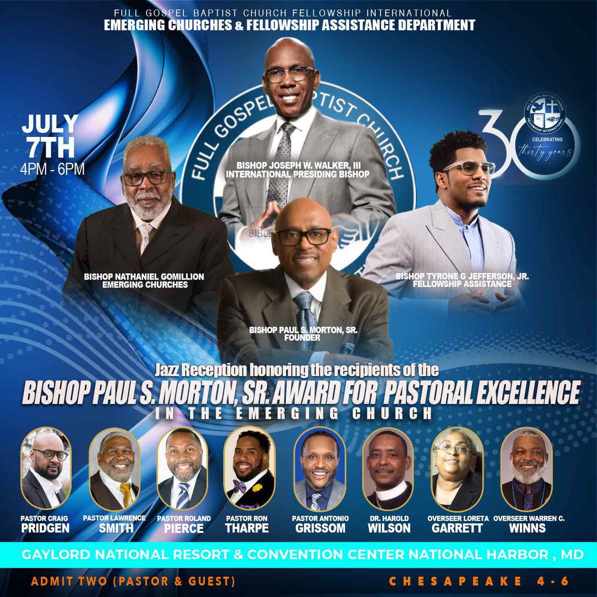 CDPridgen's tweet image. Humbled to be recognized during our annual @FGBCF Conference this year. Thank you @JosephWalker3  @BishopPMorton  @PastorDBMorton  @bishopdsbrister @BishopLLBrandon  @LesterLove @DrStephWalker