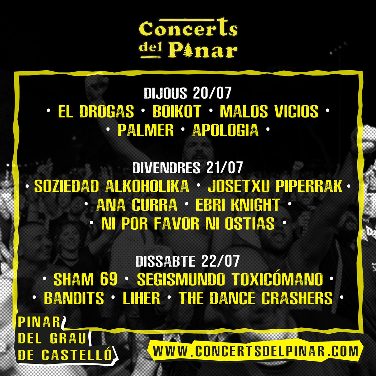 Os dejamos los horarios dels #Concertsdelpinar y en el link una entrada sobre todo lo que deberías saber del festival de rock en Castellón.
elrockdecastellon.wixsite.com/rockcastellon/…