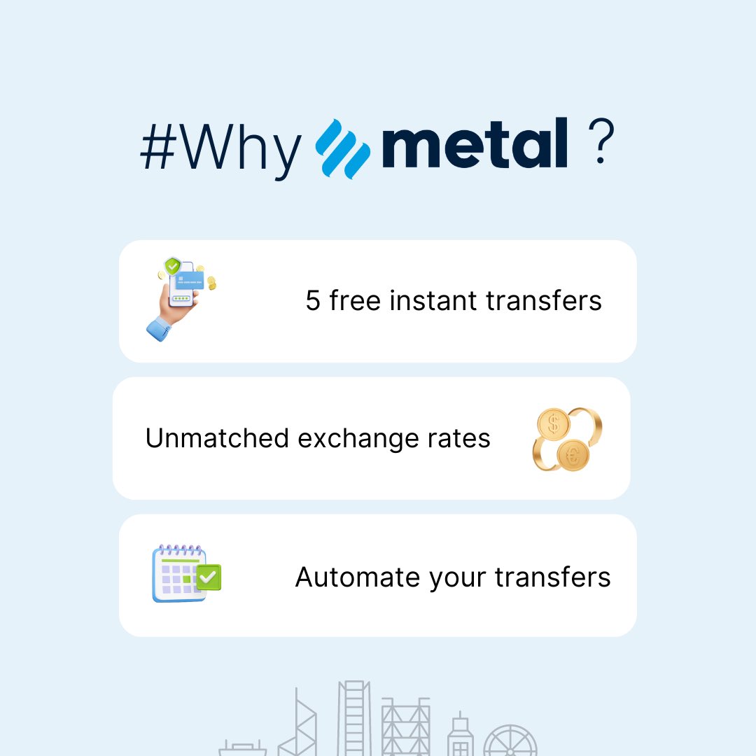 Say goodbye to high fees and Hello to convenience 😎

Sign up now! 
Bit.ly/downloadMetala…

#SendMoneyHome #Easy