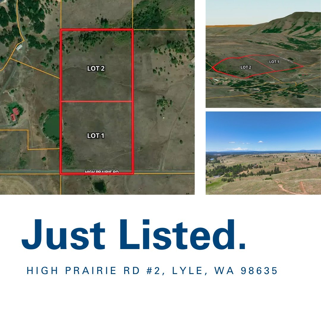 DiscoverNWre's tweet image. A 9.83-acre #buildable lot just outside of #LyleWA, just listed! This beautiful lot features quintessential #highprairie vistas and a Double Mountain View of #MtHood and #MtAdams. Contact Jared Ritz at 360-612-2079 for more info!
#UnitedCountry #UCRE #UCRENorthwest #WashingtonRE