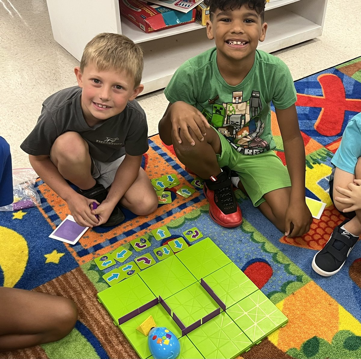 Coding with robots during summer literacy camp!  <a href="/HutchensElem/">Hutchens Elementary</a>