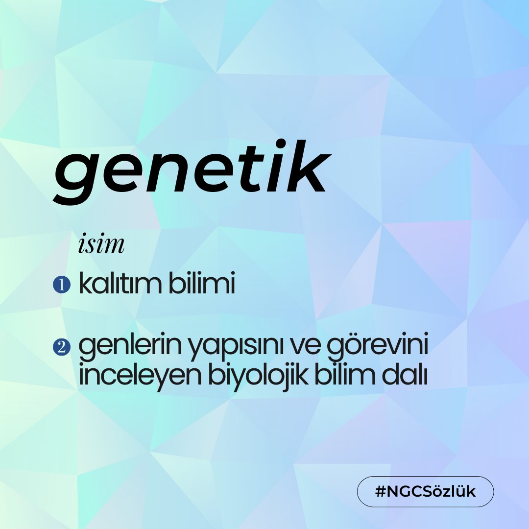 NextGenCen's tweet photo. Next Genetic Center sözlük ile Genetik nedir?

#NextGeneticCenter #NGCSözlük #genetik #genetiktest #sağlık https://t.co/1srZ4bh1ow
