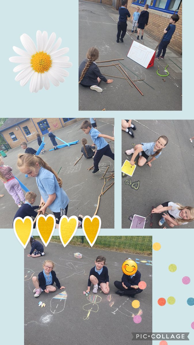 P2S Twitter takeover! Recently during Outdoor learning Days we have been having lots of fun! We have explored repeating patterns, symmetry, creating our own stick mazes and playing games. 

#Outdoorlearning #numeracy #learningtogether #collaboration