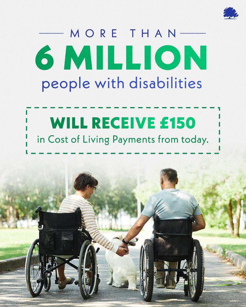 📢More than 6 million disabled people will receive a one off £150 Disability #CostOfLivingPayment from today.
With over 9,000 individuals in #NDevon eligible for this support from the @DWPgovuk. #HelpforHouseholds
Find out more at: gov.uk/government/new…