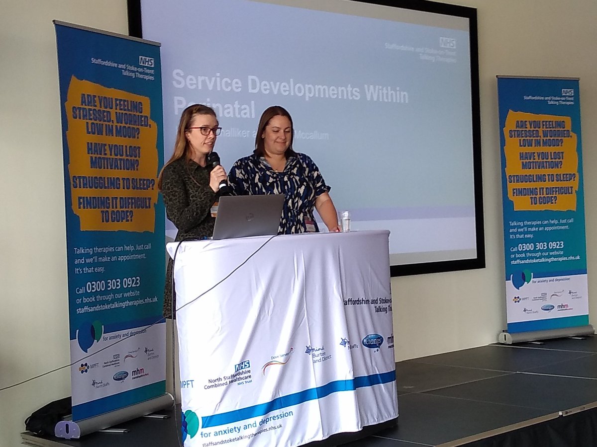mpftwellbeing's tweet photo. Hannah and Laura, two of our perinatal champions talk about the amazing work that they are doing across Staffs and Stoke and trends that they have been observing. @ClinLeadWBM @NeilCarrMPFT @mpftnhs @MHM_Info @Ummar24 #TalkingTherapiesSSOT https://t.co/ZIDOJGbofo