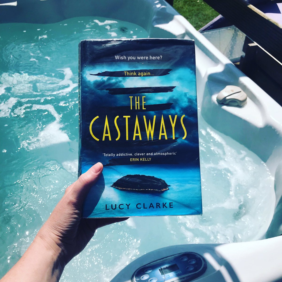 Summertime hot tub reading 😎

#book #librarybook #ilovemylibrary #lovereading #amreading #thrillerfiction #bookworm