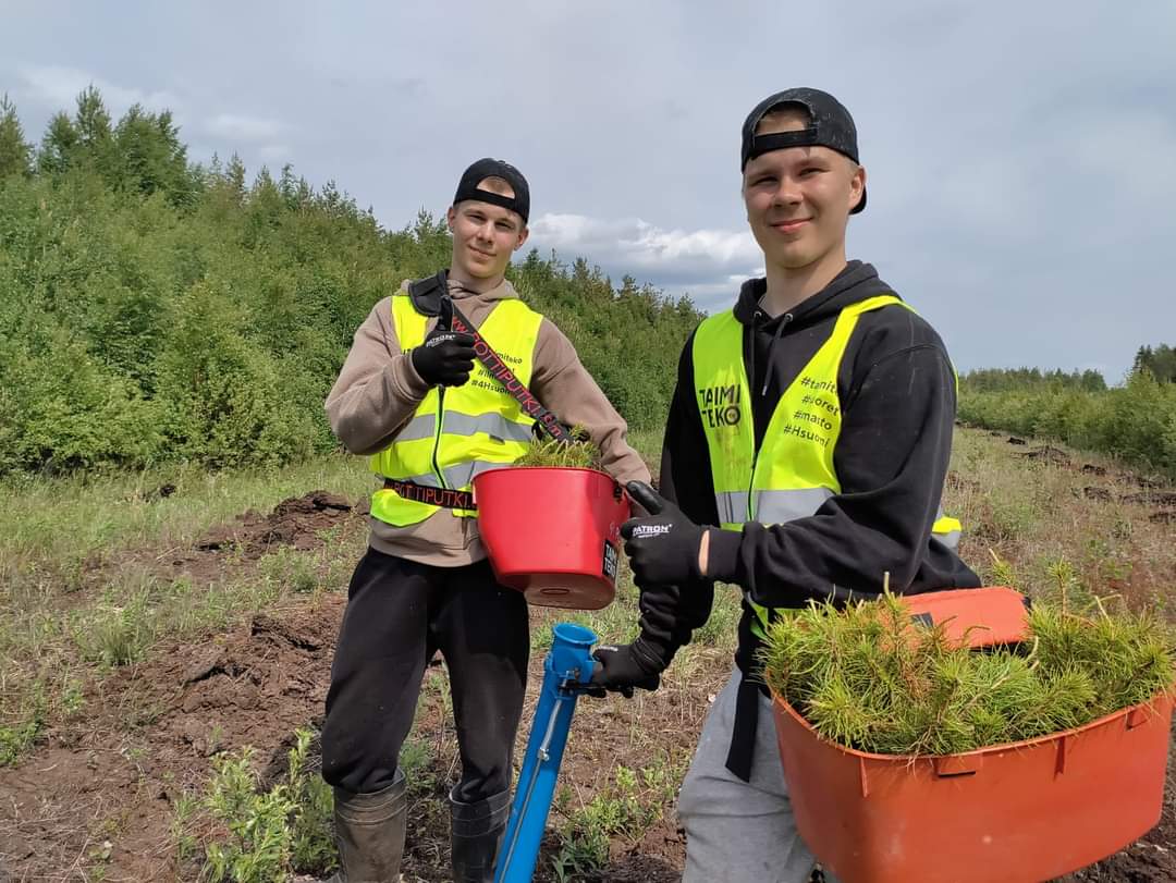 Olemme lahjoituksellamme mukana työllistämässä nuoria ja kasvattamassa #hiilinielu'ja <a href="/taimiteko/">Taimiteko</a>-hankkeessa, joka istuttaa tänä kesänä 185 000 kuusen ja männyn taimea. Taimista syntyy 93 hehtaaria uutta #metsä'ä pääosin turvetuotannosta poistuneille maa-alueille. #taimiteko