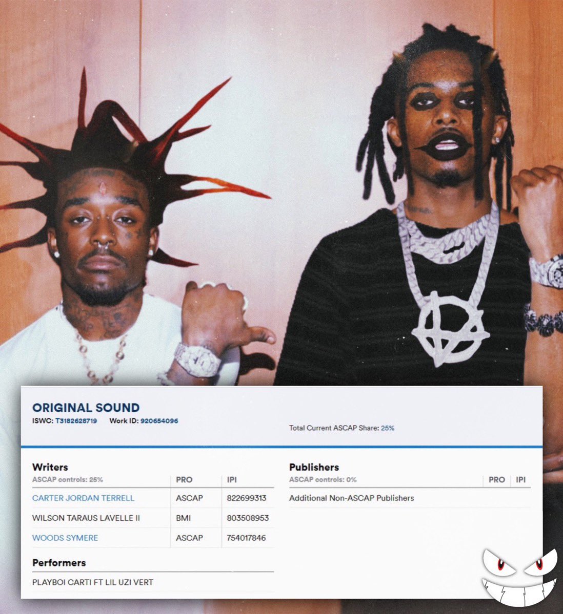 NEW Lil Uzi Vert X Playboi Carti COLLAB Registered via ASCAP 🐺🧛🏿‍♀️ Carti on Pink Tape?? 👀 😳
