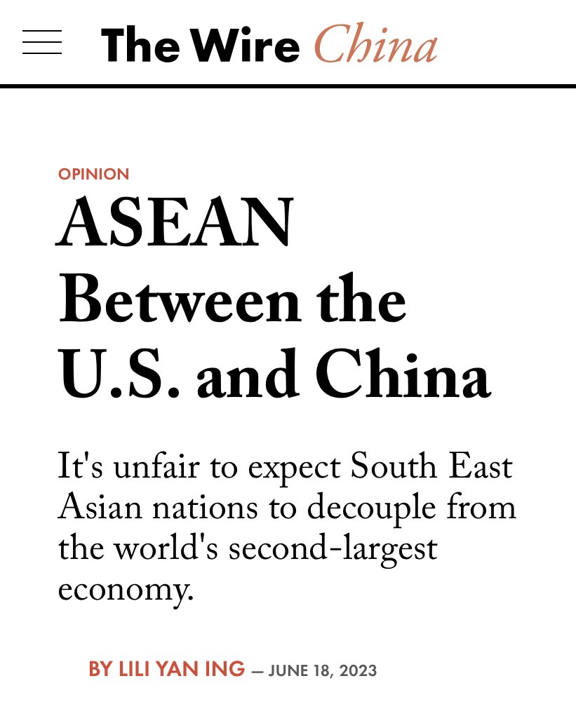 It's UNREALISTIC to expect South East Asian nations to decouple from CHINA
