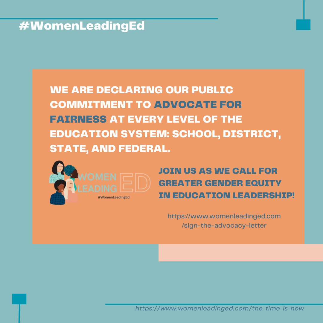 Want to take a stand for gender equity in #EdLeadership? Learn more and lend your voice to the effort here: womenleadinged.com/the-time-is-now