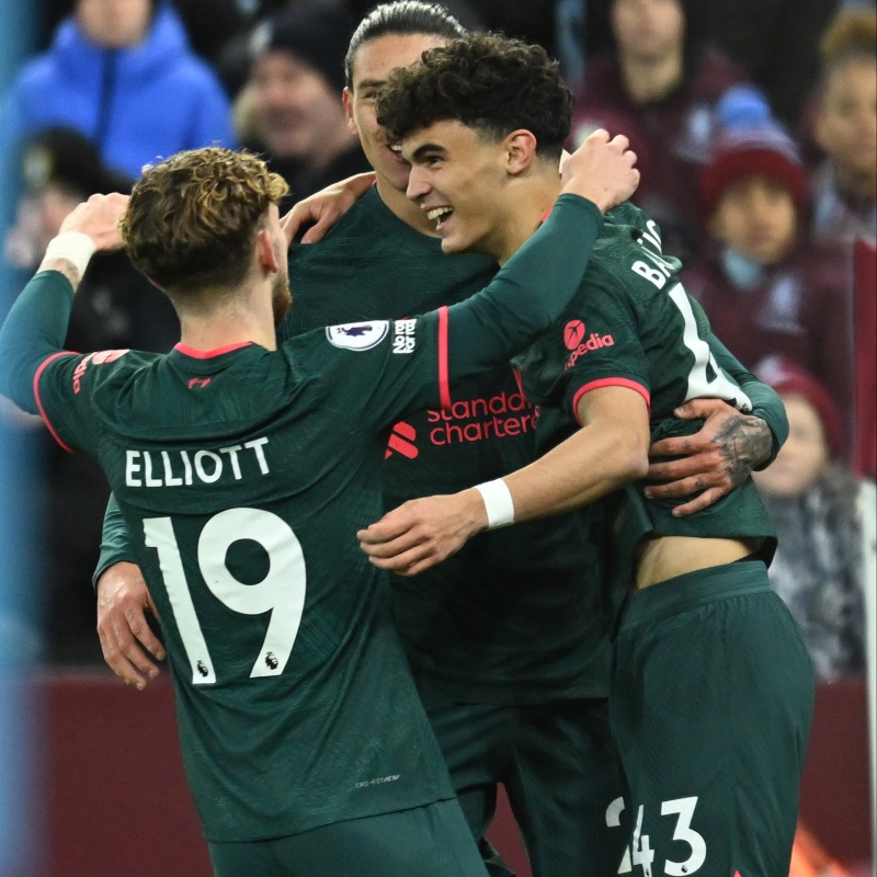 LFC's tweet photo. Stefan Bajcetic and Harvey Elliott have both been included on the 100-strong shortlist for the 2023 Golden Boy award 👏