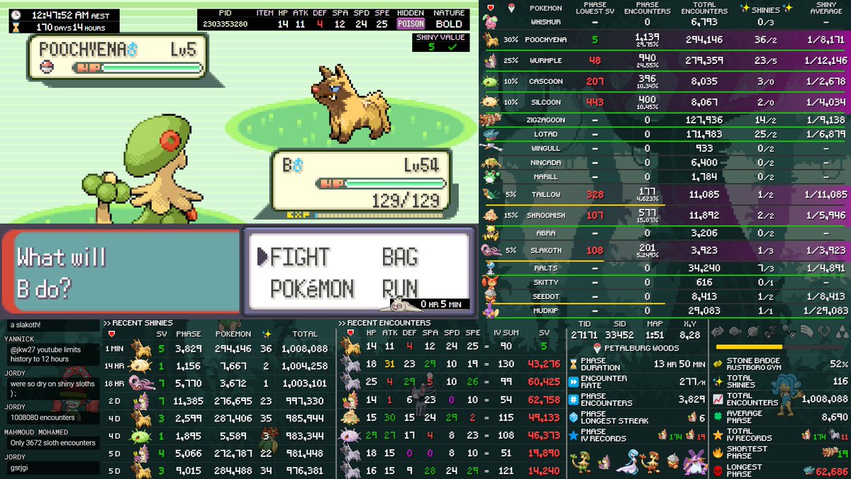 Golden woofer #36, the emulator crashed while attempting to catch... RIP in pieces 🙏 #ShinyPokemon