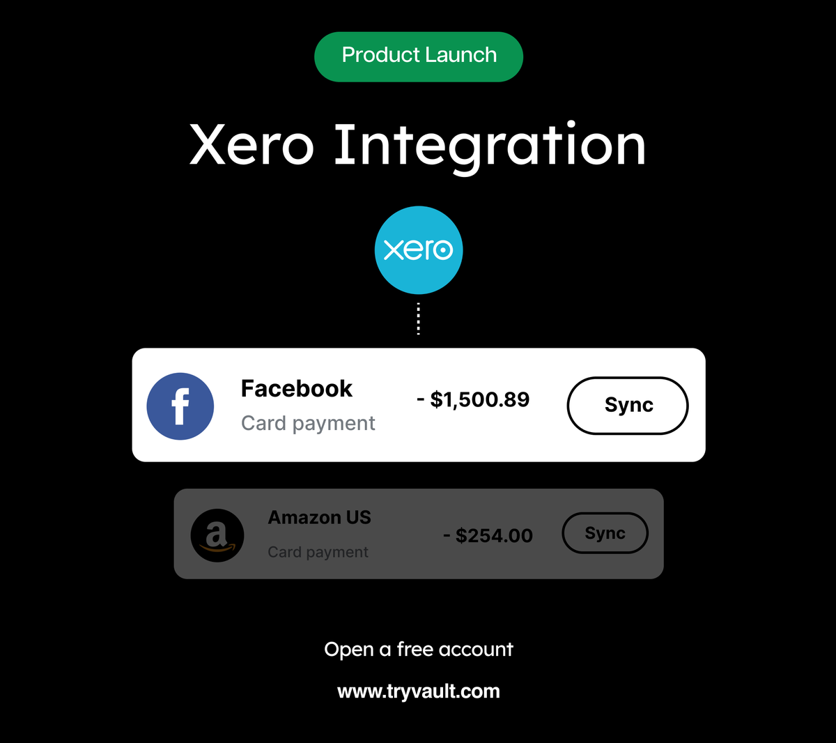 Our Xero integration is now live on Vault 🧾🚀

This marks another step in expanding our integrations to help companies increase their efficiency.

You will now be able to close the month faster with easy, error-free accounting, all within Vault.

Sign up for a free account!