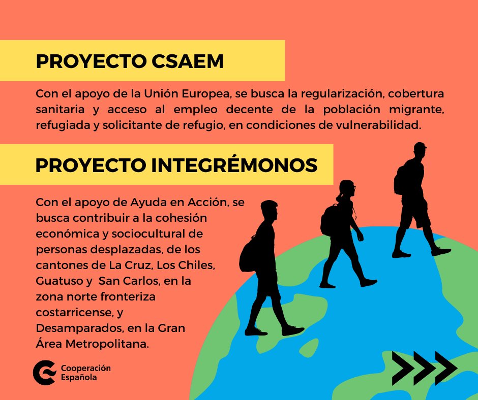 AECIDCostaRica's tweet photo. 🔵Hoy en el #DíaMundialdelRefugiado reiteramos nuestro deber y compromiso en impulsar políticas de regularización y protección, así como oportunidades de integración laboral y socioeconómica a todas las personas refugiadas y solicitantes de refugio.

Conoce ➕👇#ConLosRefugiados https://t.co/GEzgbfr3MQ
