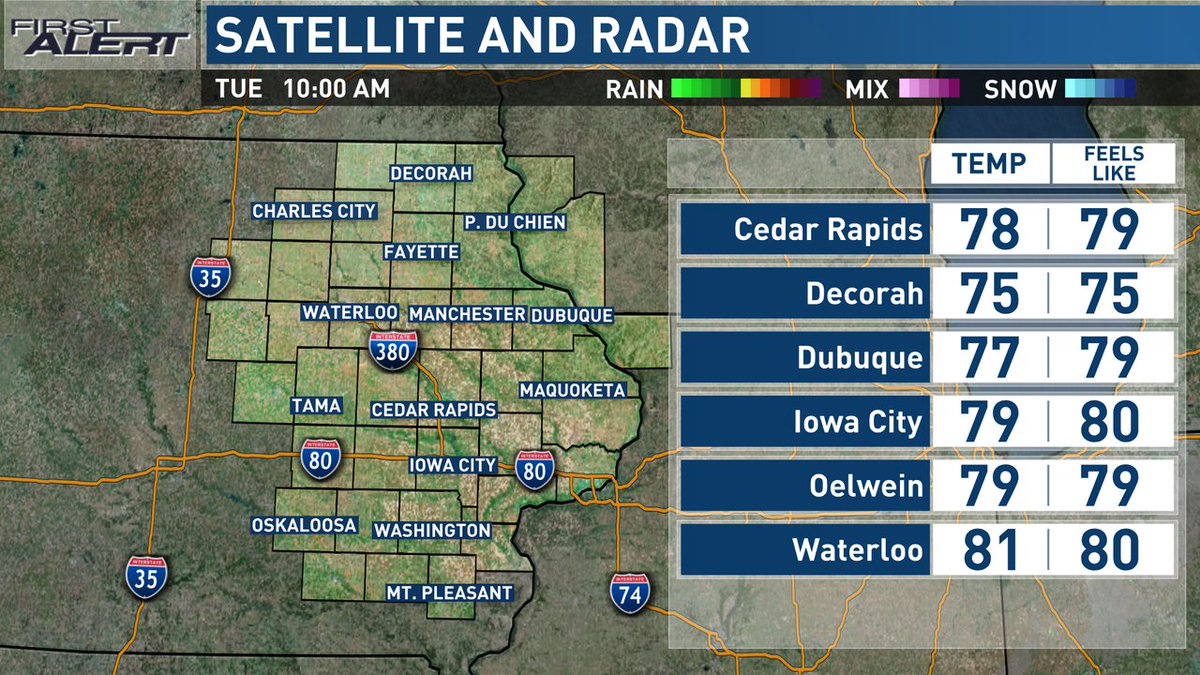 Your current conditions and radar this hour.