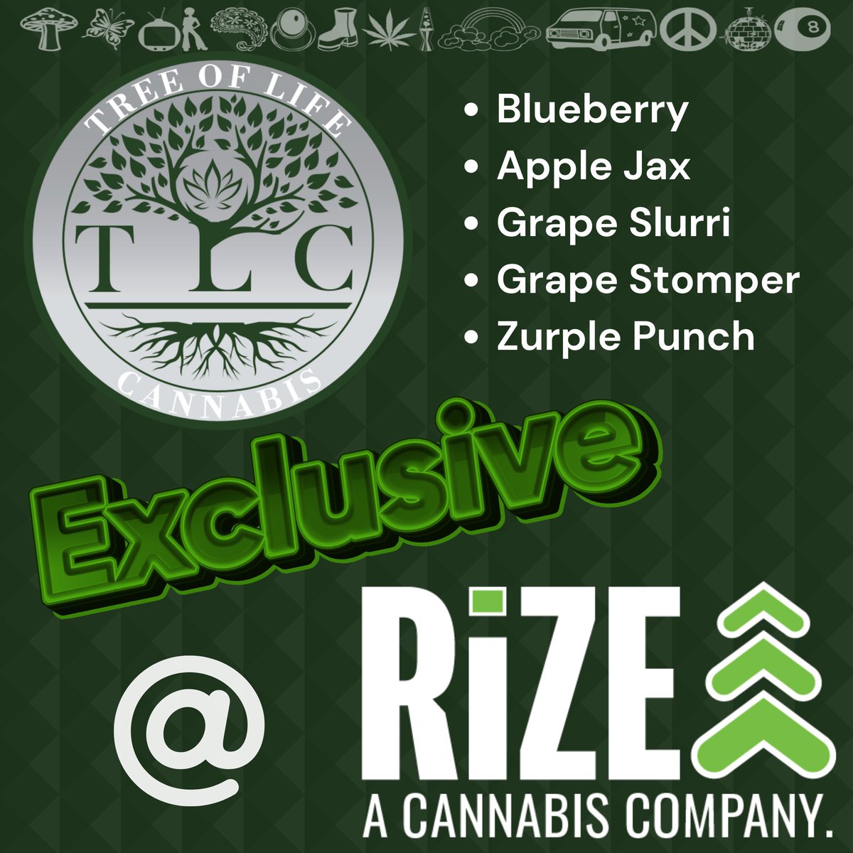 Find Tree of Life Cannabis Exclusive @ Rize UP! 🔥

Blueberry 
Apple Jax 
Grape Slurri 
Grape Stomper 
Zurple Punch 

• #livesoil #craftcannabis #organiccannabis #michigancannabis  #treeoflifecannabis #grapeslurri #blueberry #zurplepunch #applejax #grapestomper #rizeup
