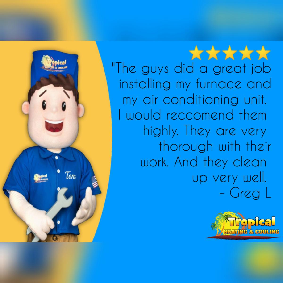TropicalHeating's tweet photo. Thanks, Greg! 
Enjoy your personal paradise! 🌴 
#customersfirst #happycustomer #customerreview #customerfeedback #satisfiedcustomer #customersatisfaction #customerexperience #smallbusiness #tropical #tropicalheatingandcooling #tropicaltom #tropicalteam #Buffalocal #buffalosummer https://t.co/5s7auWQUNW