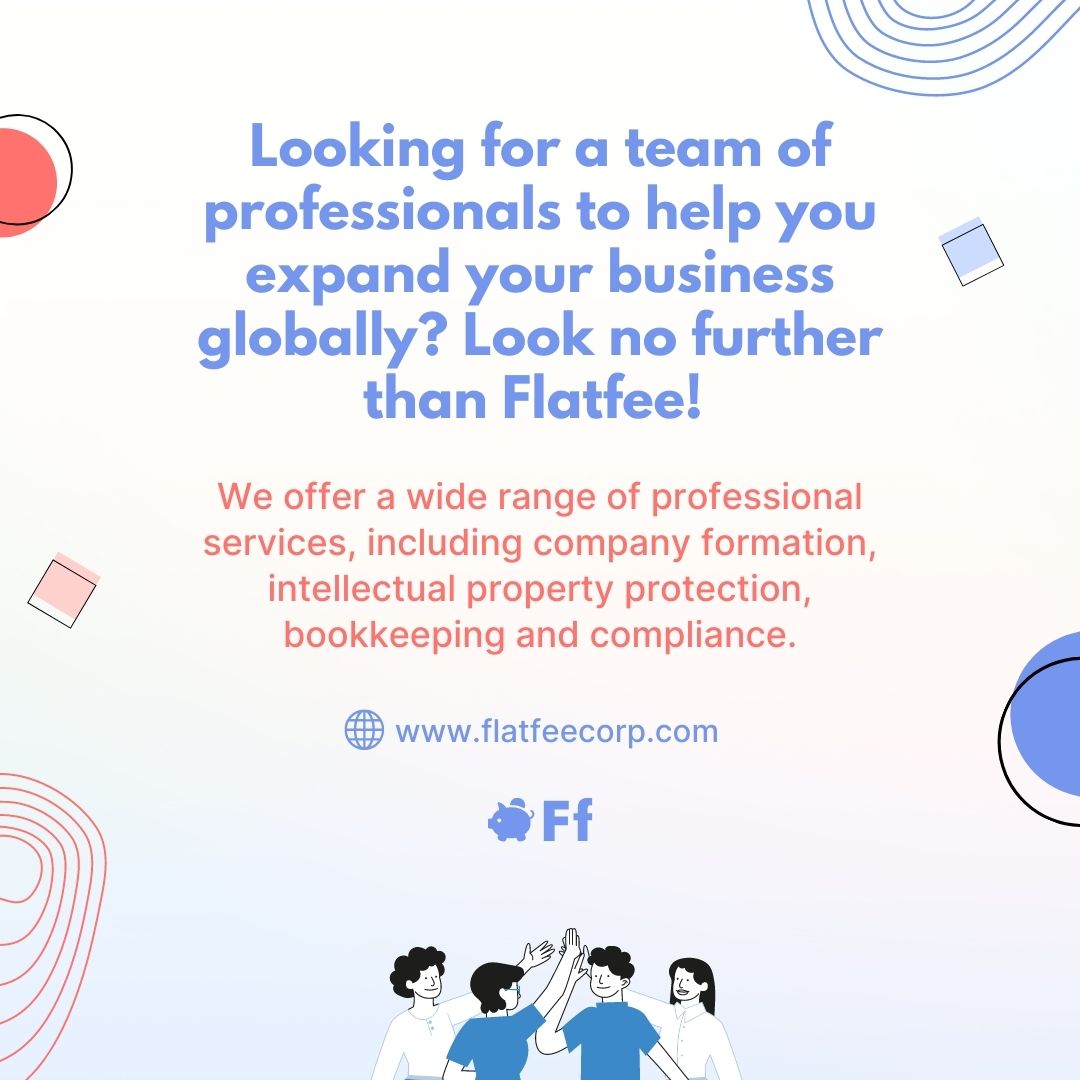 FlatfeeCorp's tweet photo. 🌍✨ With Flatfee, you can unlock the potential of your business on a global scale.

We provide a comprehensive range of services:

🏢 Company formation
🔐 Intellectual property protection
📊 Bookkeeping and compliance

Learn more about our services here: https://t.co/iDNjRsstcX https://t.co/c7b2vWqPuS