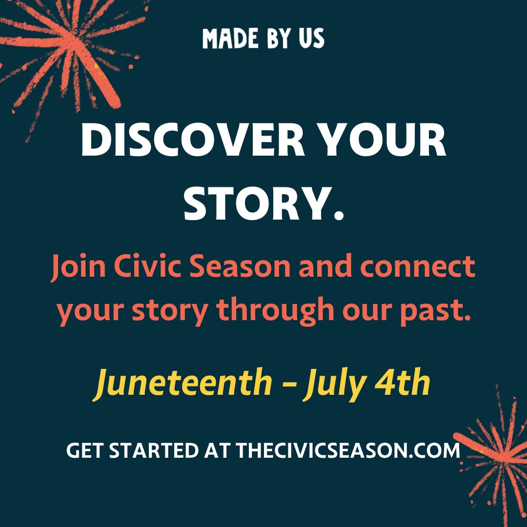 WashingtonWalks's tweet photo. The Coachella of democracy, the Netflix of local history - it's #CivicSeason! Between Juneteenth and July 4th, Washington Walks is joining this nationwide initiative to build a new annual tradition to learn, connect, and take action.  Visit https://t.co/lta51bcWdF to learn more! https://t.co/OTltJALBck