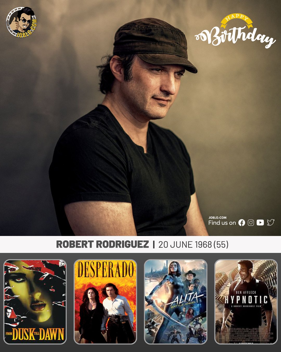 Happy birthday to Robert Rodriguez, who turns 55 today!    