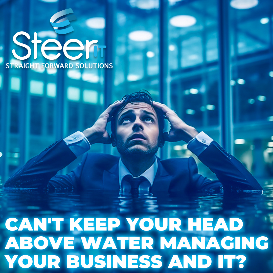 steerits's tweet image. Can't keep your head above water managing your business and IT?
No need to struggle alone. Let us take charge of your IT, freeing you to focus on growing your business. 🚀
#PeaceOfMind #ManagedITServices #SteerIT