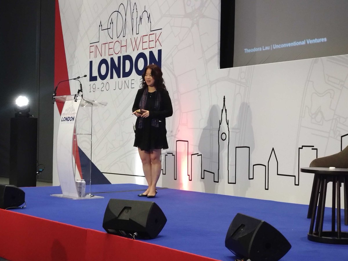 thefintechtimes's tweet photo. "Let's make a different future with what we do today because we can." Keynote: Fintech for Good with Theodora (Theo) Lau, @psb_dc Founder of @UnconventionVc.

#FTWLondon2023 #fintechevent2023 #fintechconference2023 https://t.co/v2p5InDo2M