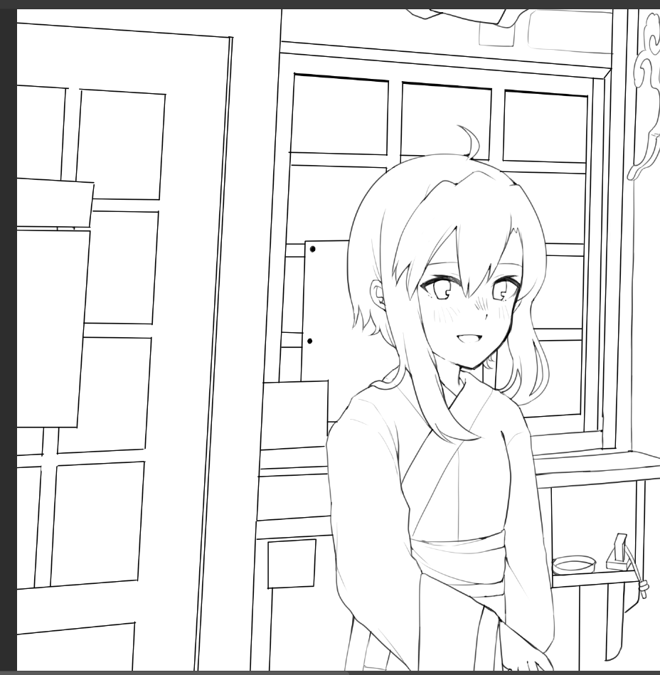 うちの子wip 新刊の旅行記のほうの絵