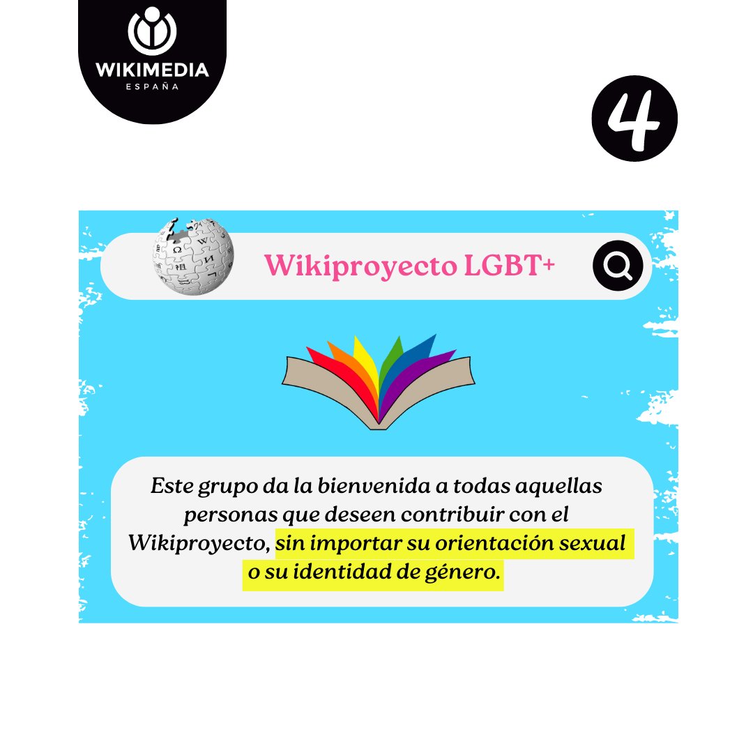 wikimedia_es's tweet photo. #ConocimientoWMES 💡 ¿Sabías que existe el #Wikiproyecto LGBT+?
.
📌 Este proyecto, conformado por personas editoras de diferentes países, buscan sumar contenido #LGBT y #queer de calidad en @eswikipedia... ¿¿Te sumas?? 😉 ➡️ https://t.co/VR9IwCo0Q9 https://t.co/NkIyKnkkcp